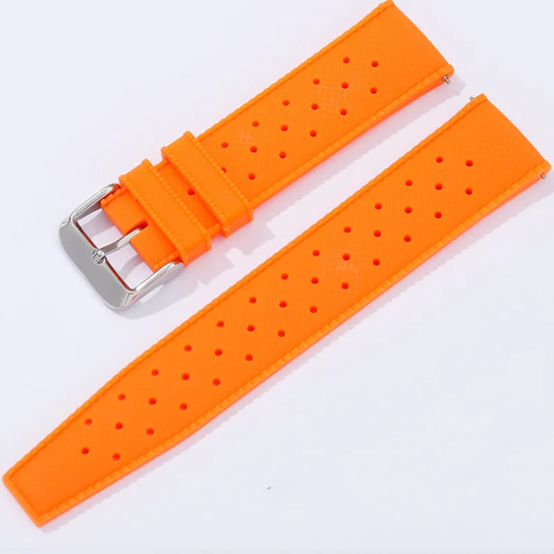 CLASSIC TROPICAL STYLE FKM Watch Strap for Oris Seiko Citizen Tropic Watchbands WristBand Bracelets Replaement 18mm 20mm 22mm The Watch Sphere